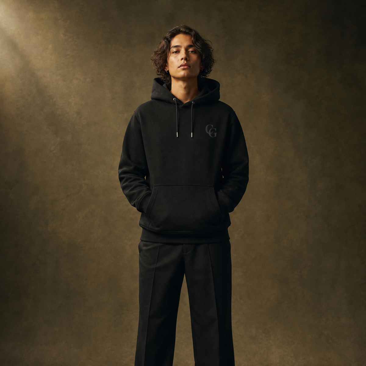 CG Black Hoodie - Made In Italy